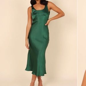 Emerald midi dress